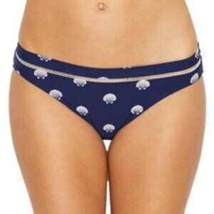 NWT Anne Cole S What The Shell Ladder Trim Bikini Swim Bottom Blue White #86317